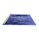 Sideview of Machine Washable Oriental Blue Industrial Rug, wshurb2747blu