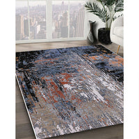 Mid-Century Modern Black Oriental Rug, urb2747