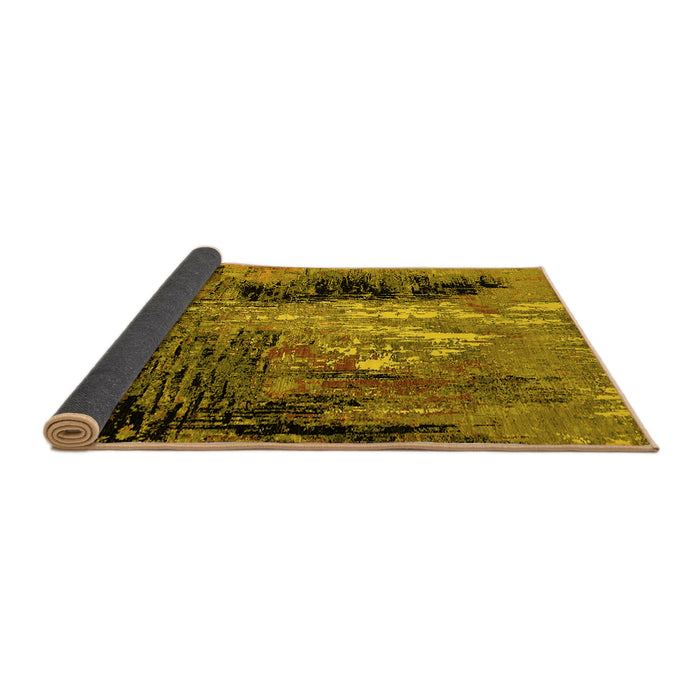 Sideview of Oriental Yellow Industrial Rug, urb2747yw