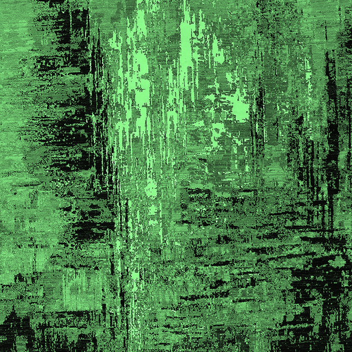 Machine Washable Oriental Emerald Green Industrial Area Rugs, wshurb2747emgrn