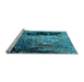 Sideview of Machine Washable Oriental Light Blue Industrial Rug, wshurb2747lblu