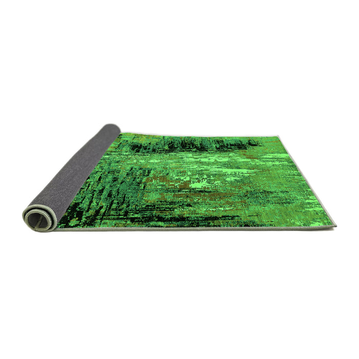 Sideview of Oriental Green Industrial Rug, urb2747grn