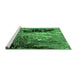 Sideview of Machine Washable Oriental Emerald Green Industrial Area Rugs, wshurb2747emgrn