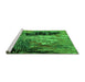 Sideview of Machine Washable Oriental Green Industrial Area Rugs, wshurb2747grn