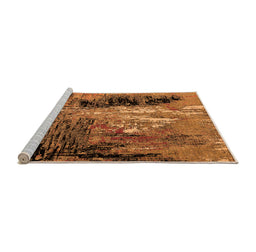 Sideview of Machine Washable Oriental Orange Industrial Area Rugs, wshurb2747org