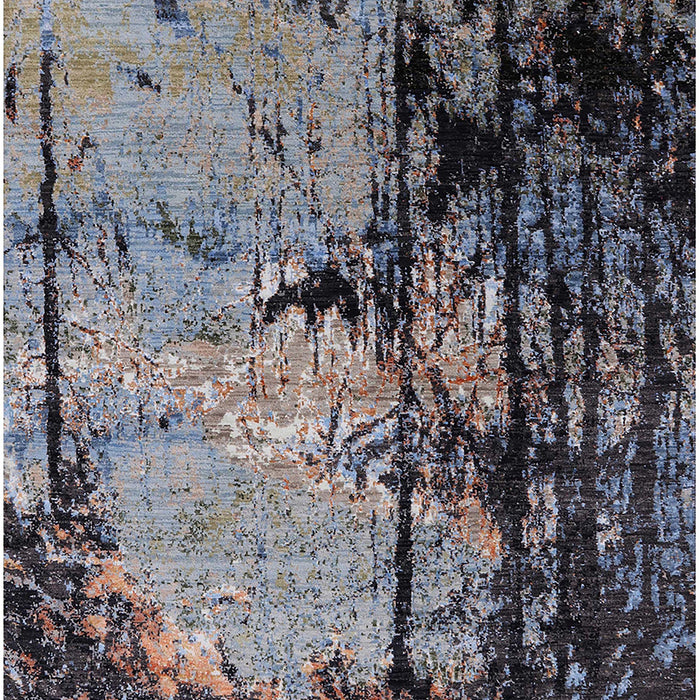 Mid-Century Modern Black Oriental Rug, urb2748