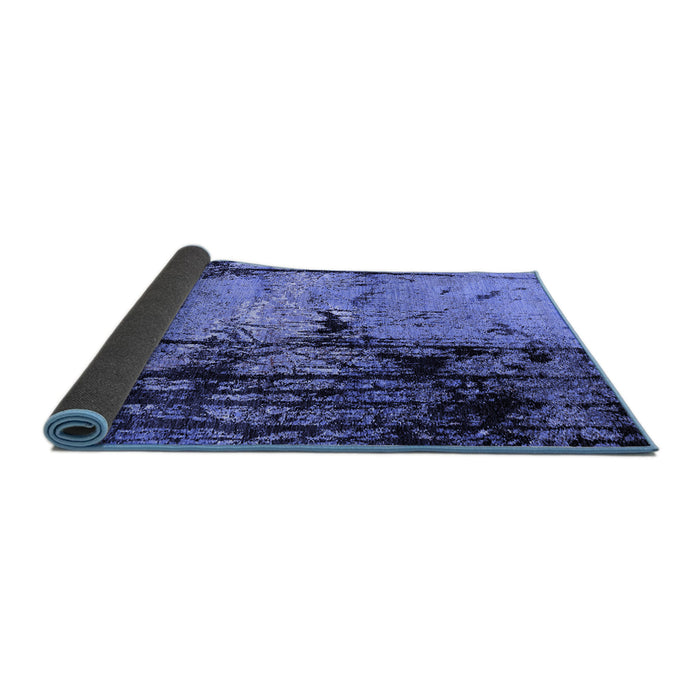 Sideview of Oriental Blue Industrial Rug, urb2748blu