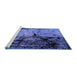 Sideview of Machine Washable Oriental Blue Industrial Rug, wshurb2748blu