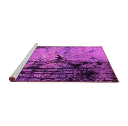 Sideview of Machine Washable Oriental Pink Industrial Rug, wshurb2748pnk