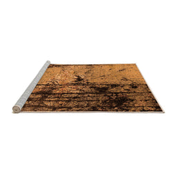 Sideview of Machine Washable Oriental Orange Industrial Area Rugs, wshurb2748org
