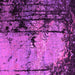 Square Machine Washable Oriental Pink Industrial Rug, wshurb2748pnk