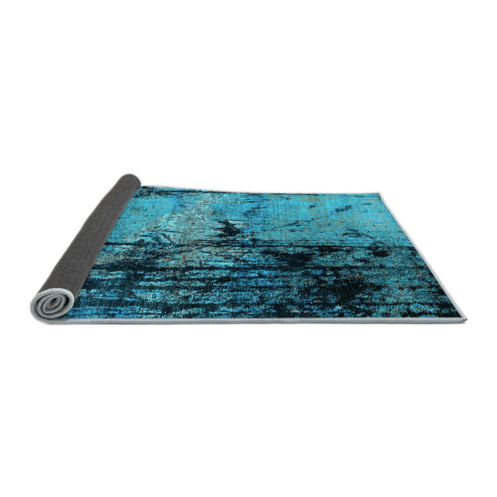 Sideview of Oriental Light Blue Industrial Rug, urb2748lblu