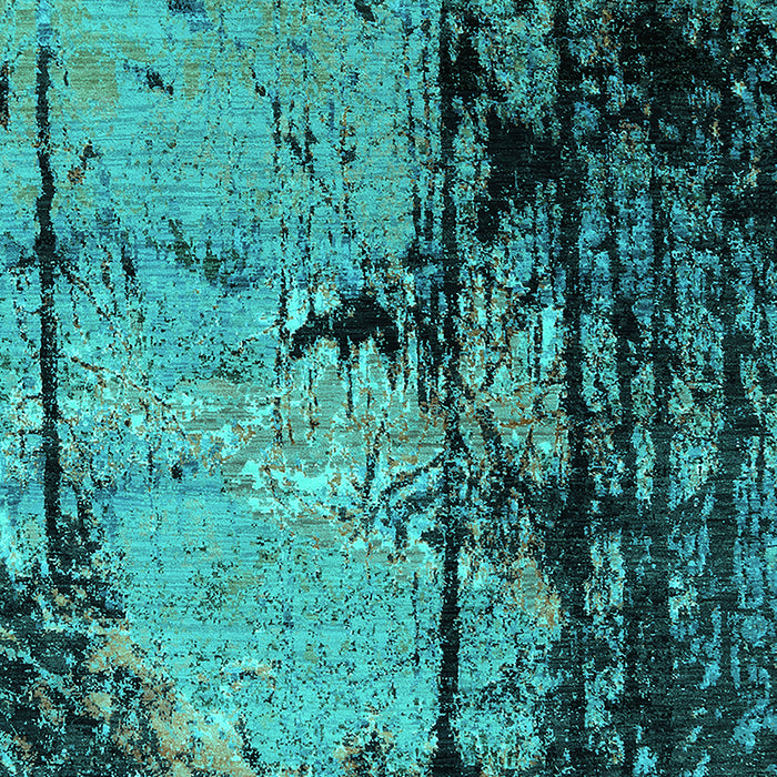 Oriental Turquoise Industrial Rug, urb2748turq