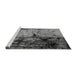 Sideview of Machine Washable Oriental Gray Industrial Rug, wshurb2748gry