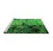 Sideview of Machine Washable Oriental Green Industrial Area Rugs, wshurb2748grn