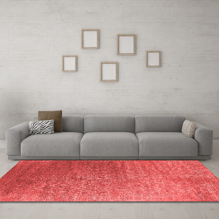 Industrial Red Washable Rugs