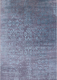 Machine Washable Industrial Modern Columbia Blue Rug, wshurb2749