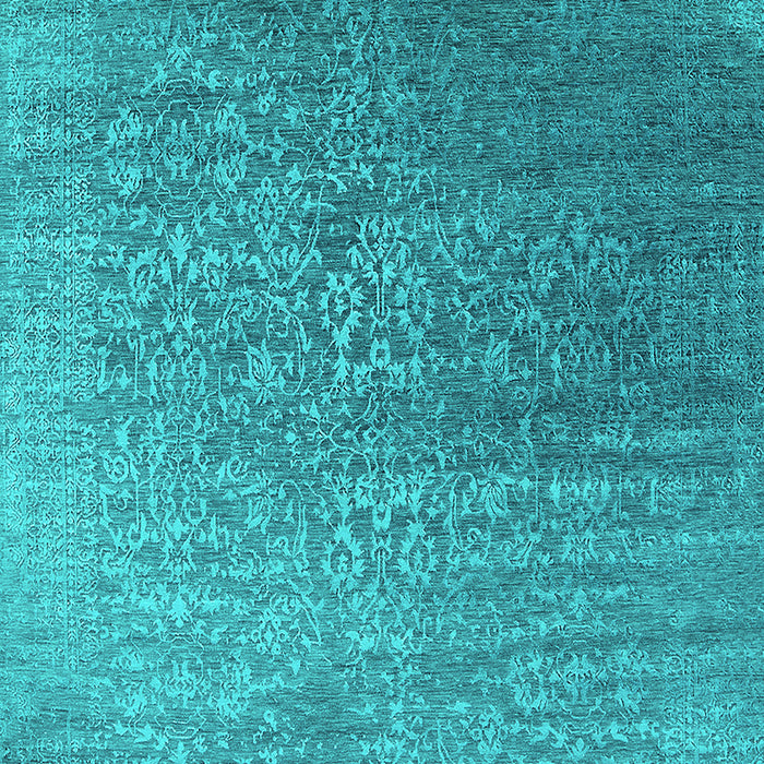 Machine Washable Oriental Turquoise Industrial Area Rugs, wshurb2749turq