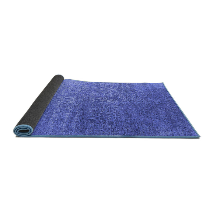 Sideview of Oriental Blue Industrial Rug, urb2749blu