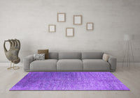 Machine Washable Oriental Purple Industrial Rug, wshurb2749pur