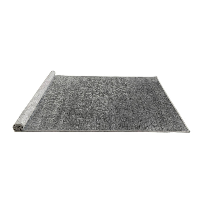 Sideview of Machine Washable Oriental Gray Industrial Rug, wshurb2749gry