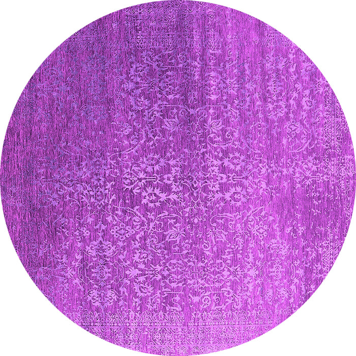 Round Oriental Pink Industrial Rug, urb2749pnk