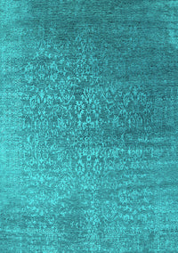 Oriental Turquoise Industrial Rug, urb2749turq