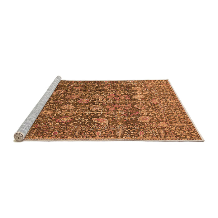 Sideview of Machine Washable Oriental Orange Industrial Area Rugs, wshurb2750org