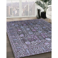 Mid-Century Modern Plum Purple Oriental Rug, urb2750