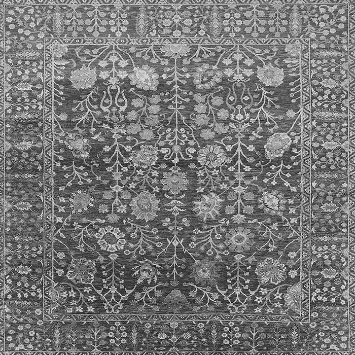 Square Machine Washable Oriental Gray Industrial Rug, wshurb2750gry