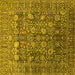 Square Oriental Yellow Industrial Rug, urb2750yw