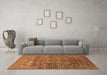 Machine Washable Oriental Orange Industrial Area Rugs in a Living Room, wshurb2750org