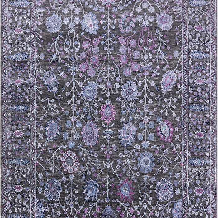 Machine Washable Industrial Modern Plum Purple Rug, wshurb2750