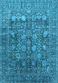 Oriental Light Blue Industrial Rug, urb2750lblu