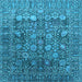 Square Oriental Light Blue Industrial Rug, urb2750lblu