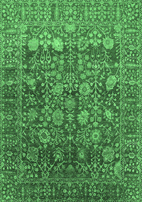 Oriental Emerald Green Industrial Rug, urb2750emgrn