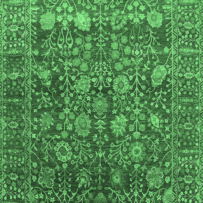 Oriental Emerald Green Industrial Rug, urb2750emgrn