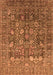 Machine Washable Oriental Orange Industrial Area Rugs, wshurb2750org