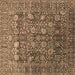 Square Oriental Brown Industrial Rug, urb2750brn