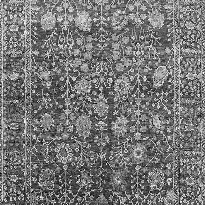 Machine Washable Oriental Gray Industrial Rug, wshurb2750gry