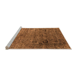 Sideview of Machine Washable Oriental Orange Industrial Area Rugs, wshurb2751org
