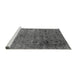 Sideview of Machine Washable Oriental Gray Industrial Rug, wshurb2751gry