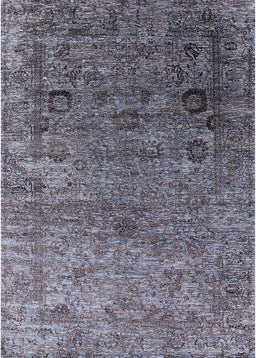 Mid-Century Modern Plum Purple Oriental Rug, urb2751