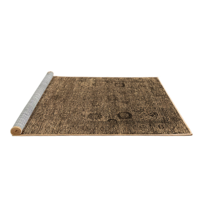 Sideview of Machine Washable Oriental Brown Industrial Rug, wshurb2751brn