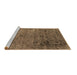 Sideview of Machine Washable Oriental Brown Industrial Rug, wshurb2751brn