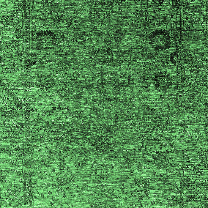 Machine Washable Oriental Emerald Green Industrial Area Rugs, wshurb2751emgrn