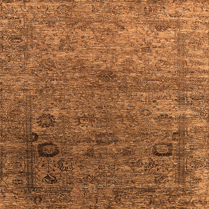Square Oriental Orange Industrial Rug, urb2751org