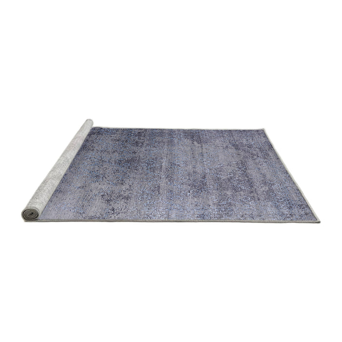 Sideview of Machine Washable Industrial Modern Grape Purple Rug, wshurb2752