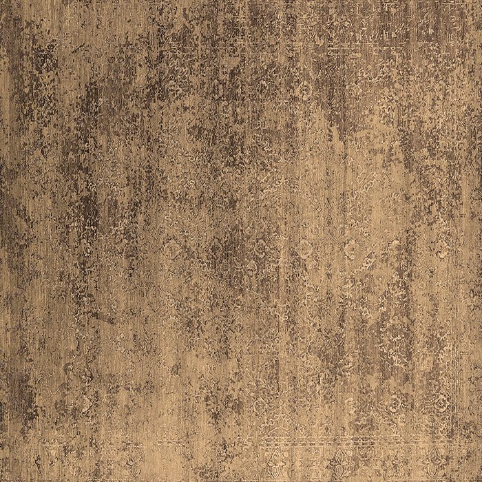 Square Machine Washable Oriental Brown Industrial Rug, wshurb2752brn