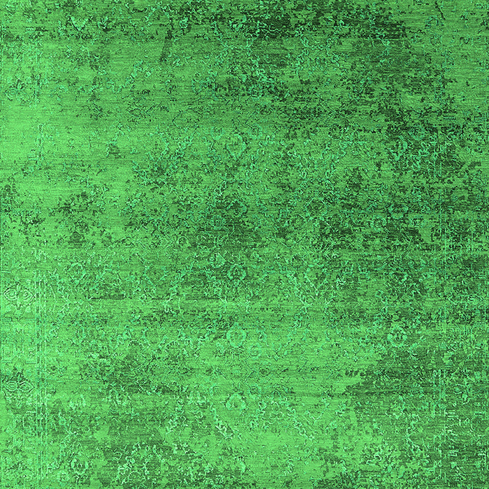 Machine Washable Oriental Green Industrial Area Rugs, wshurb2752grn
